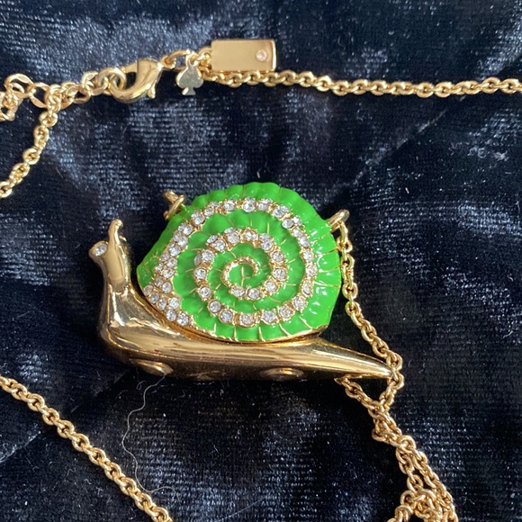 ♠️kate spade♠️ snail 🐌 long statement necklace - Picture 3 of 7